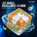 Hlavolam Norimpex Ball Rolling Cube Labyrint v kostce 3x3 zeleno-oranžový