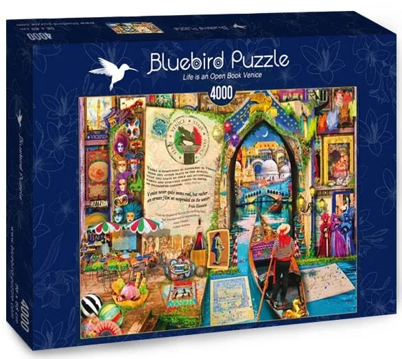 BLUEBIRD Puzzle Život jako otevřená kniha: Benátky 4000 dílků