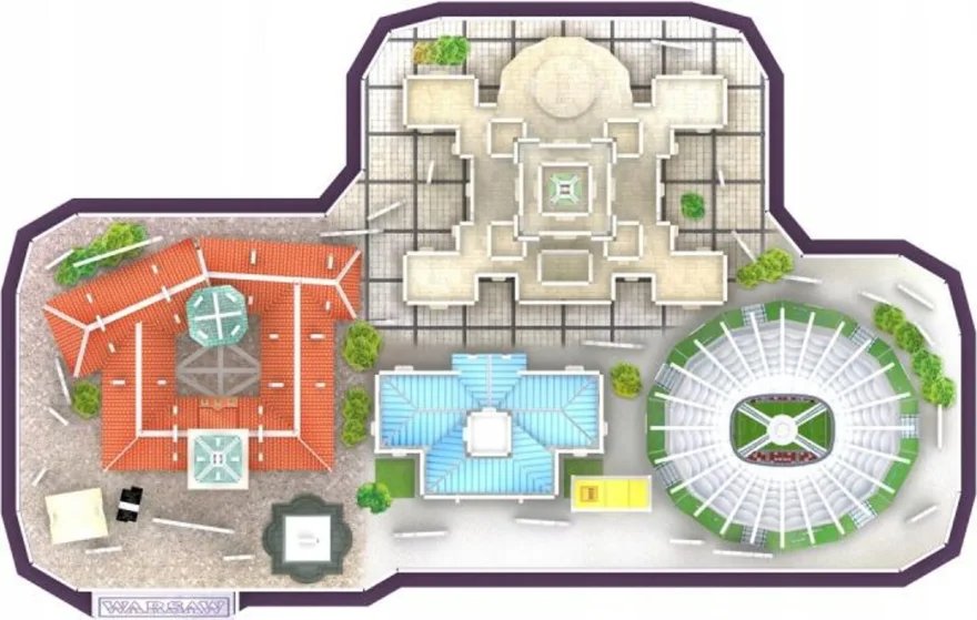 3D puzzle CityLine panorama: Varšava 159 dílků