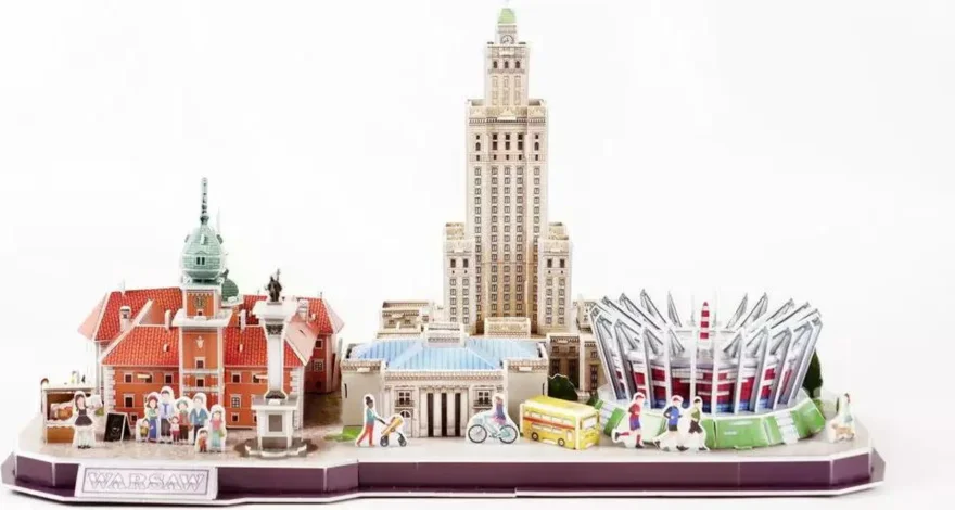 3D puzzle CityLine panorama: Varšava 159 dílků