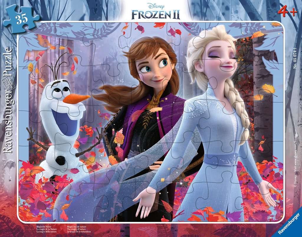 RAVENSBURGER Puzzle Ledové království 2: Kouzlo přírody 35 dílků
