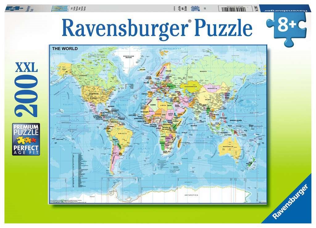 Ravensburger Puzzle Mapa světa XXL 200 dílků