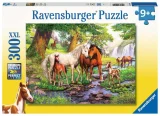 RAVENSBURGER Puzzle Koně u řeky XXL 300 dílků