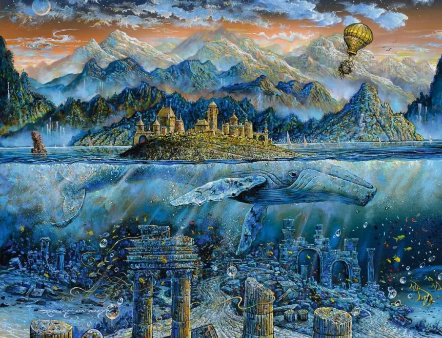 RAVENSBURGER Puzzle Moudrá velryba 2000 dílků
