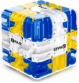 Hlavolam Norimpex Ball Rolling Cube Labyrint v kostce 3x3 modro-oranžový