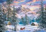 CASTORLAND Puzzle Vánoce na horách 1000 dílků