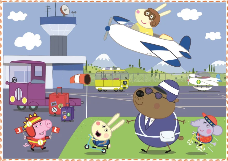 Trefl Puzzle Prasátko Peppa: Vzpomínky na prázdniny 4v1 (12,15,20,24 dílků)