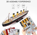 CUBICFUN Svítící 3D puzzle Titanic 266 dílků