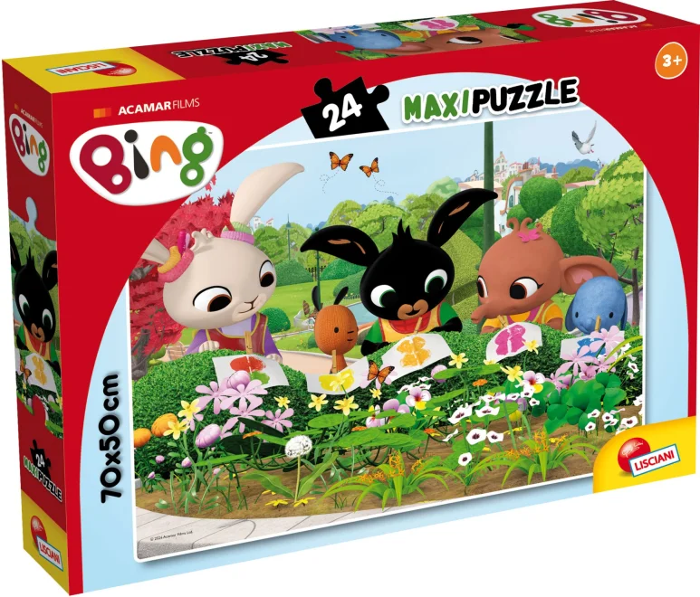 Puzzle pro děti Lisciani MAXI 24 dílků Bing: Pojďme pozorovat přírodu!