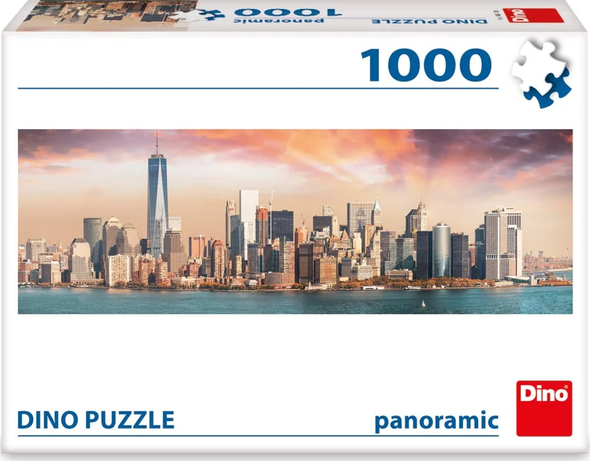 DINO Panoramatické puzzle Manhattan za soumraku, New York 1000 dílků