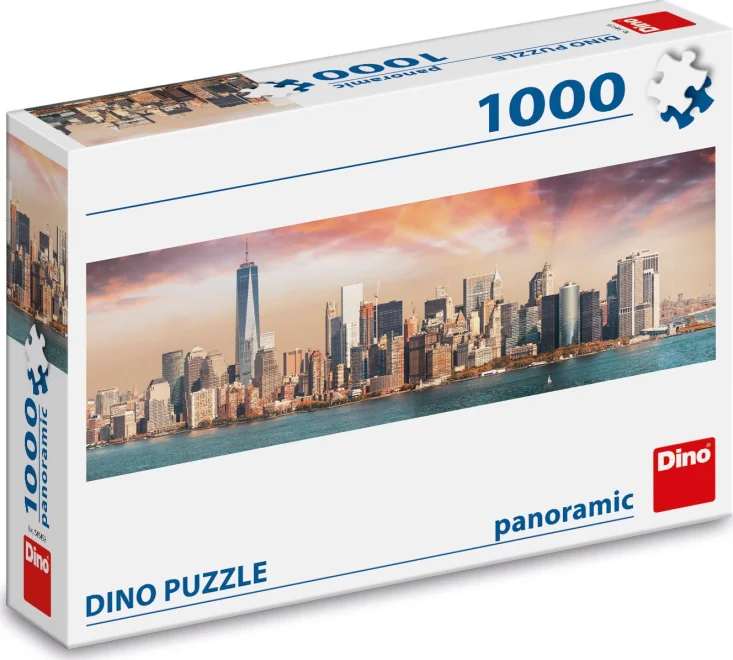 DINO Panoramatické puzzle Manhattan za soumraku, New York 1000 dílků