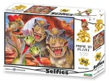 Puzzle s 3D efektem Prime 3D 100 dílků Selfie: Dinosauří party