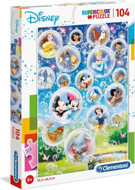 CLEMENTONI Puzzle Svět Disney 104 dílků