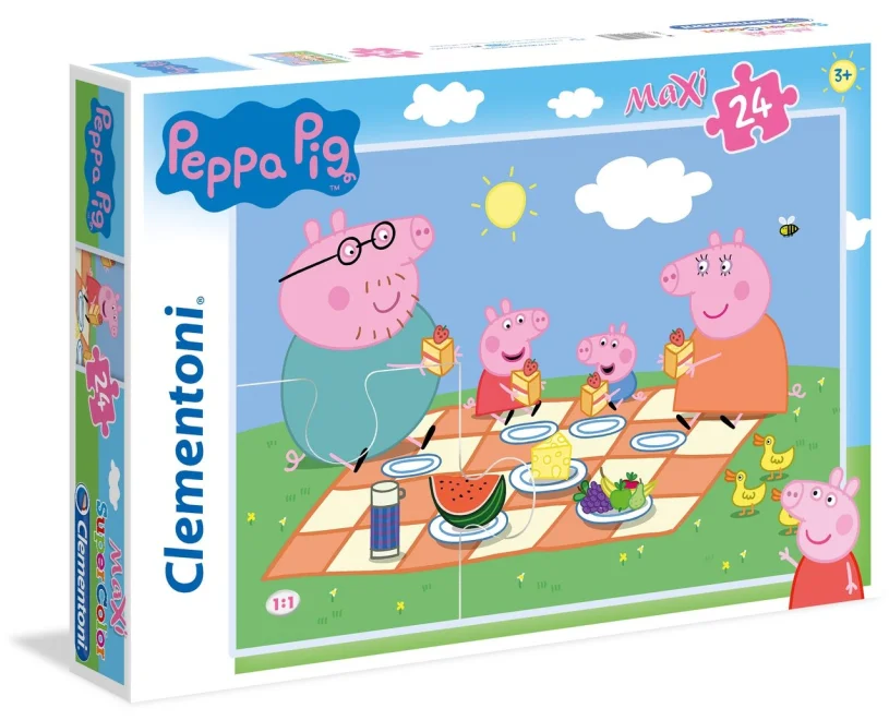 CLEMENTONI Puzzle Prasátko Peppa MAXI 24 dílků