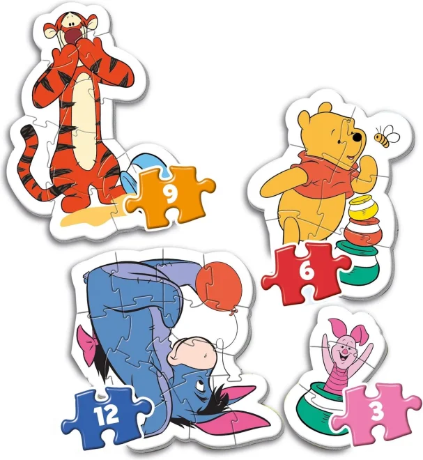 CLEMENTONI Moje první puzzle Medvídek Pú 4v1 (2,3,4,5 dílků)
