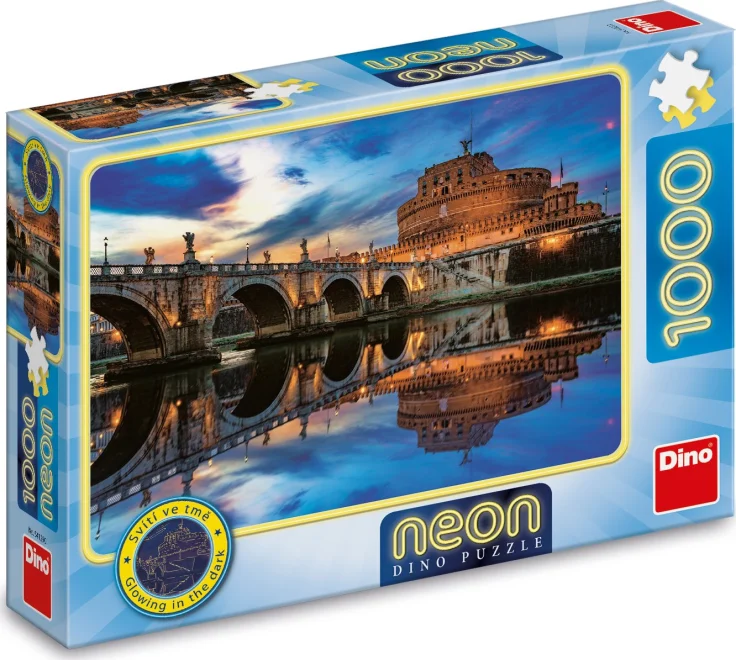 DINO Svítící puzzle Andělský hrad 1000 dílků