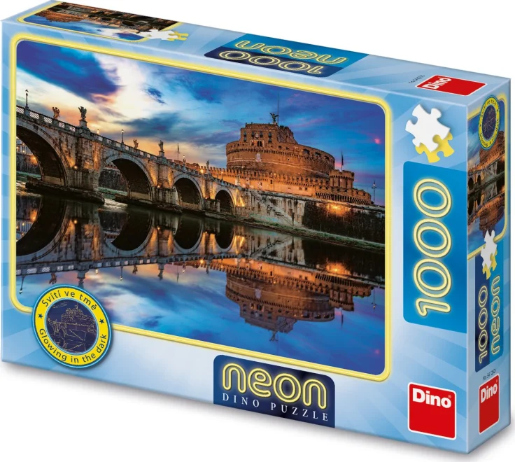 DINO Svítící puzzle Andělský hrad 1000 dílků