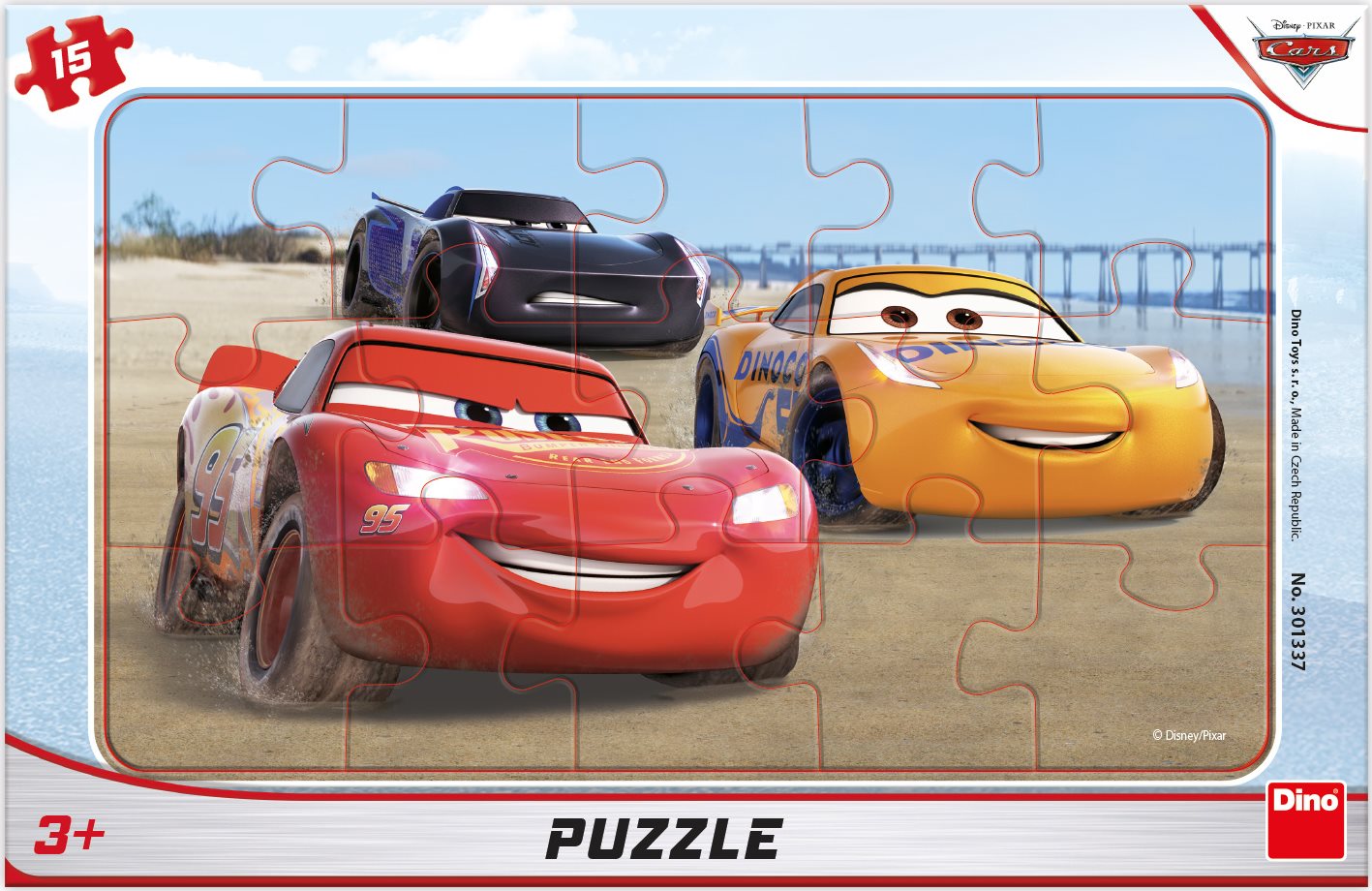 DINO Puzzle Auta 3: Závody 15 dílků