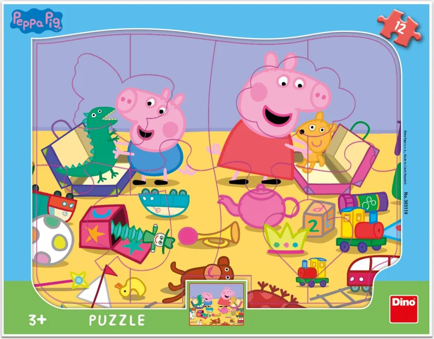 DINO Puzzle Prasátko Peppa: Tvary 12 dílků