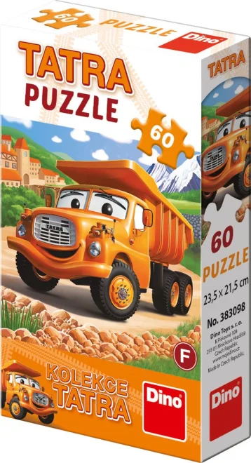 Puzzle Tatra Auta: Tatra 148 oranžová 60 dílků