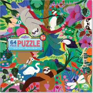 Čtvercové puzzle Lenochodi 64 dílků