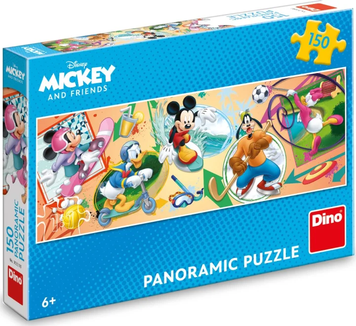 DINO Panoramatické puzzle Mickey a přátelé 150 dílků
