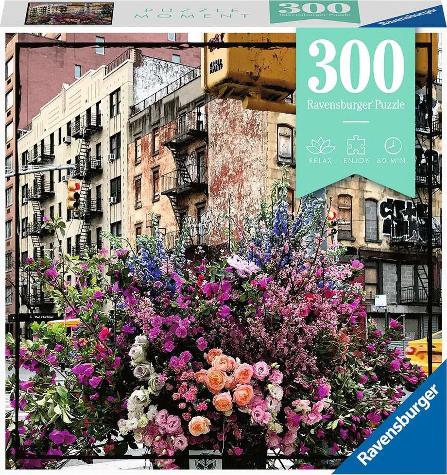 Puzzle Ravensburger 300 dílků Moment: Květiny v New Yorku