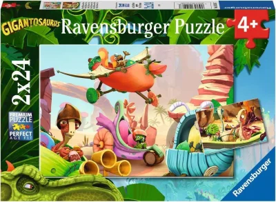 Puzzle Gigantosaurus: Vzhůru za dobrodružstvím 2x24 dílků