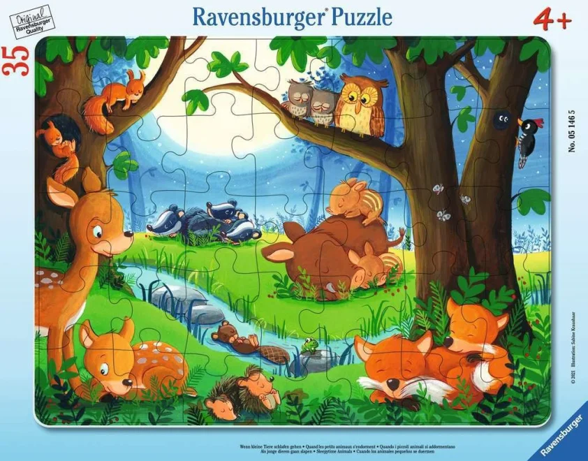 RAVENSBURGER Puzzle Když jdou všichni spát 35 dílků