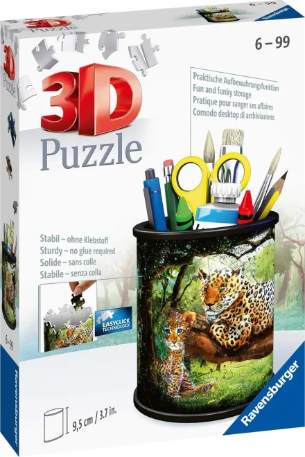 Ravensburger 3D puzzle stojan: Levharti 57 dílků