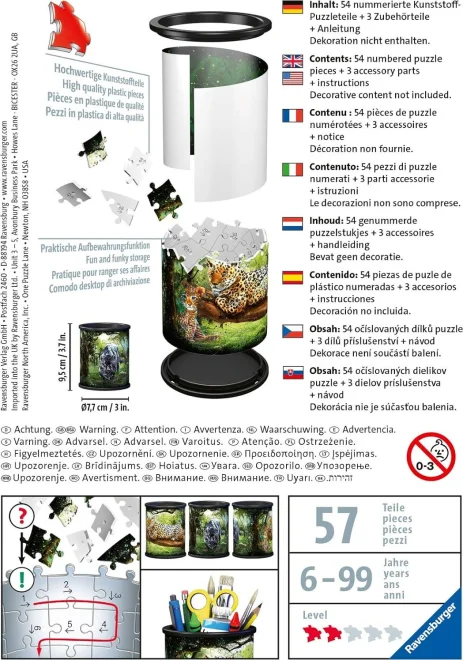 Ravensburger 3D puzzle stojan: Levharti 57 dílků