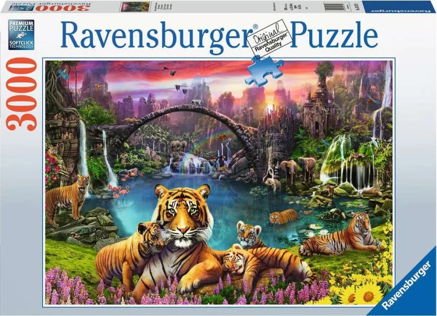 RAVENSBURGER Puzzle Tygři v ráji 3000 dílků