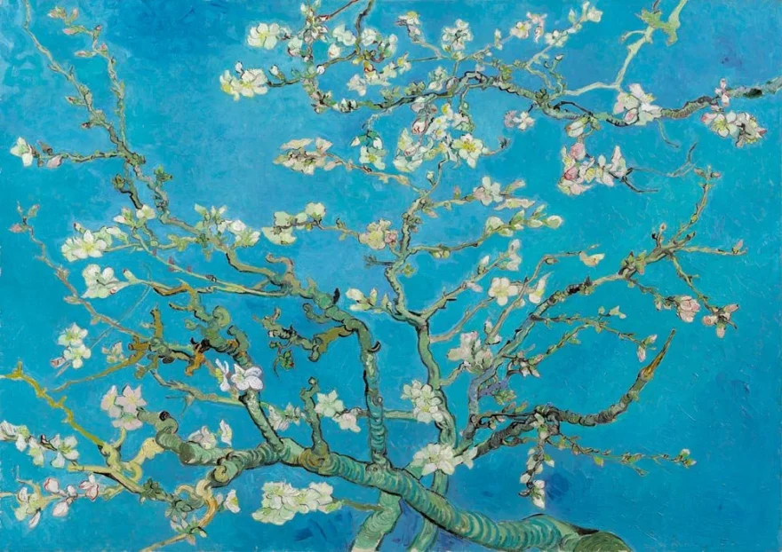 Puzzle Bluebird 1000 dílků V. van Gogh - Květoucí větve mandloně, 1890