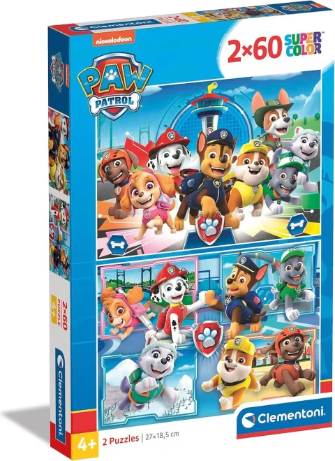 CLEMENTONI Puzzle Tlapková patrola 2x60 dílků