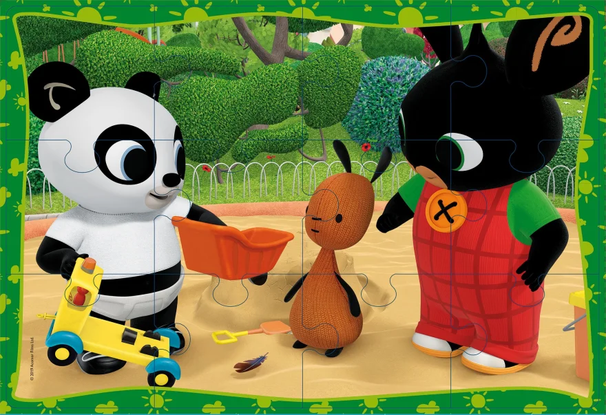 Puzzle pro děti Lisciani MAXI 2x12 dílků Bing a kamarádi