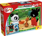 Puzzle pro děti Lisciani MAXI 2x12 dílků Bing a kamarádi