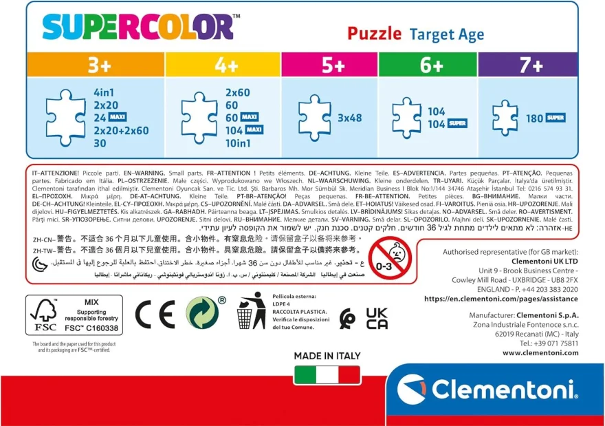 CLEMENTONI Puzzle Disney Princezny 60 dílků