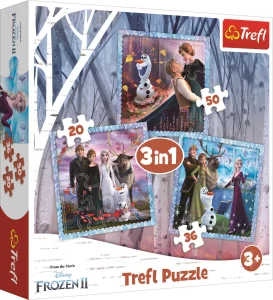 Puzzle Ledové království 2: Kouzelný příběh 3v1 (20,36,50 dílků)
