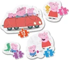 CLEMENTONI Moje první puzzle Prasátko Peppa 4v1 (3,6,9,12 dílků)