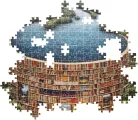 CLEMENTONI Puzzle Přehrada z knih 1000 dílků