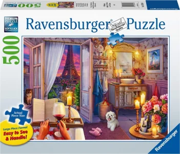Puzzle Útulná místa: Koupelna v Paříži XXL 500 dílků