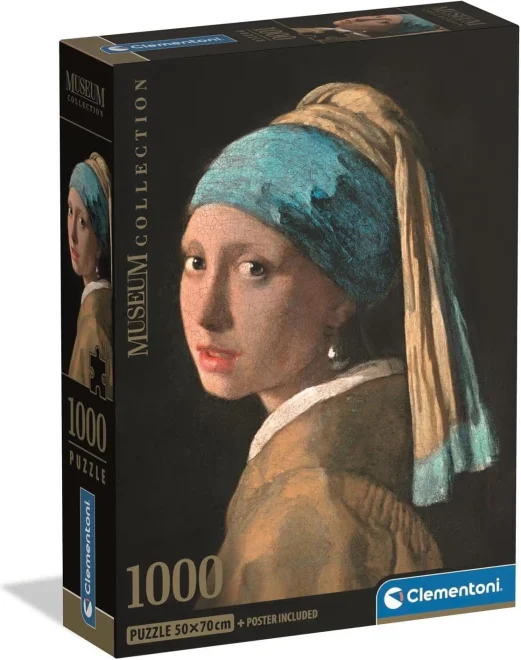 CLEMENTONI Puzzle Museum Collection: Dívka s perlou 1000 dílků