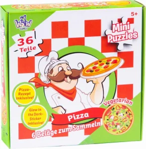 Kulaté puzzle Pizza 36 dílků (mix)