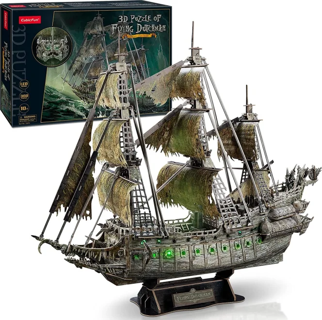 CUBICFUN Svítící 3D puzzle Plachetnice Bludný Holanďan 360 dílků