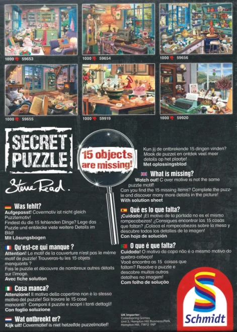 SCHMIDT Secret puzzle Na pracovním stole 1000 dílků