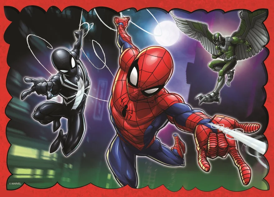 TREFL Puzzle Hrdinný Spiderman 4v1 (35,48,54,70 dílků)