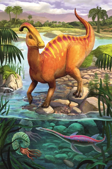 Trefl Puzzle Úžasní dinosauři: Parasaurolophus 54 dílků