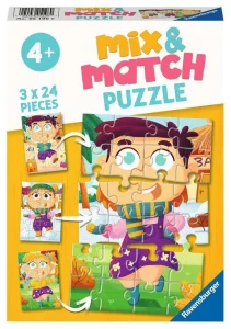 Puzzle Mix&Match: Barevné šaty 3x24 dílků