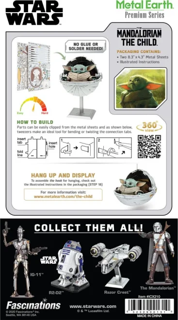 METAL EARTH 3D puzzle Star Wars The Mandalorian: The Child (ICONX)