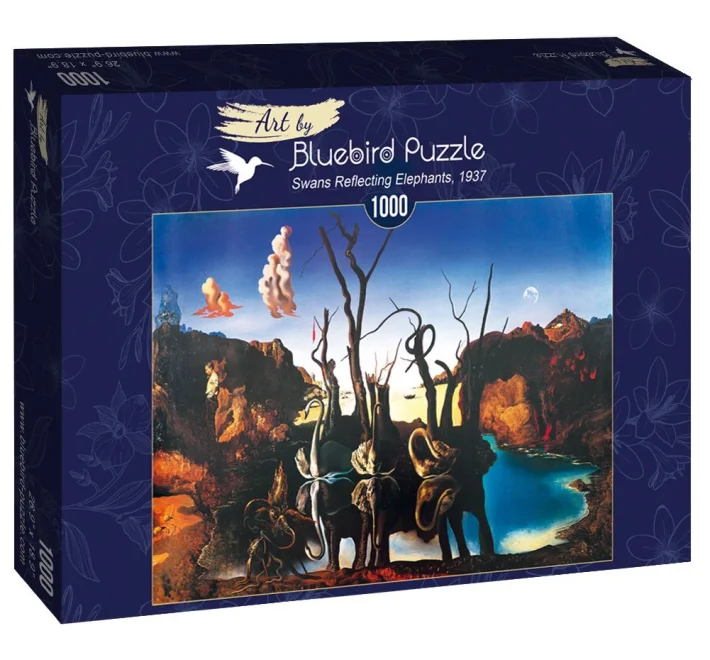 Puzzle Labutě odrážející se ve vodě jako sloni 1000 dílků